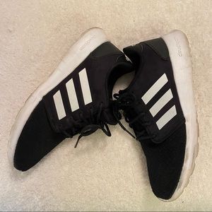 Adidas Cloudfoam black womens tennis shoes size 8